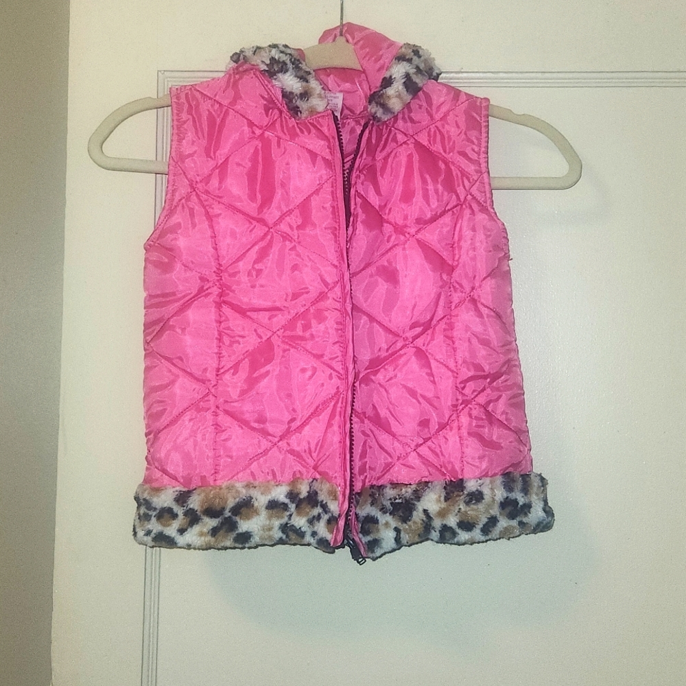 Girls pink vest